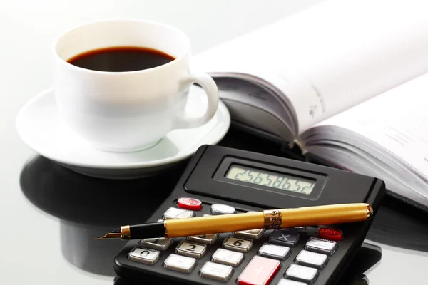 stock image Graphs and charts on the table