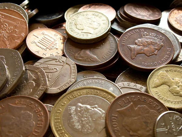 Britské euromince — Stock fotografie
