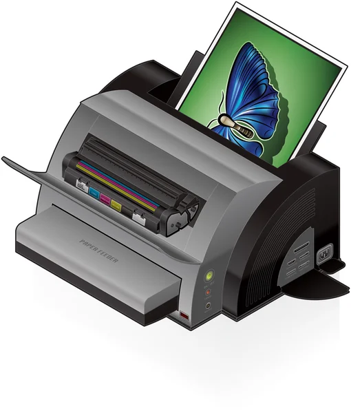 Laserstrahldrucker — Stockvektor