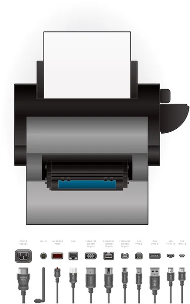 Impresora LaserJet — Archivo Imágenes Vectoriales