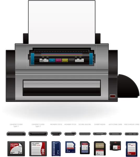 Impresora LaserJet — Vector de stock