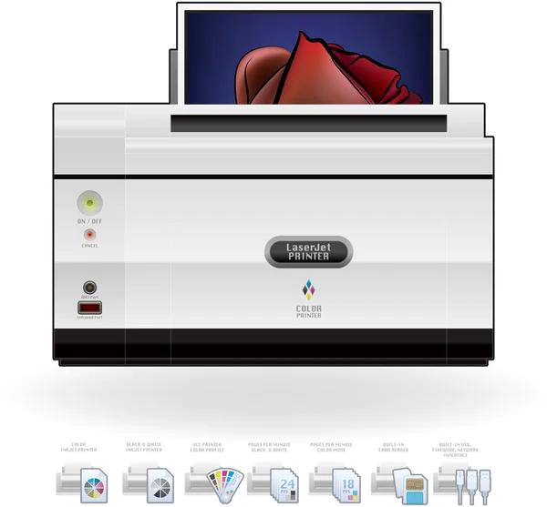 LaserJet Printer — Stock Vector