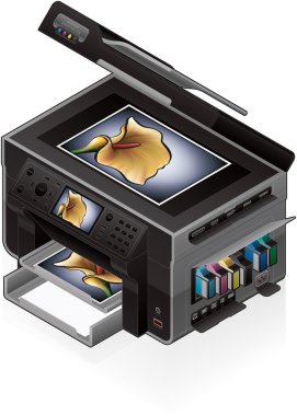 Office InkJet Printer clipart