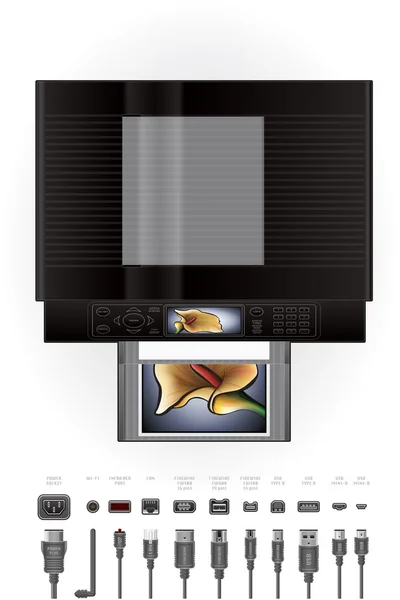 Imprimante jet d'encre de bureau / photocopieur — Image vectorielle