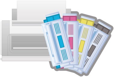 Laserjet Printer Cartridges Icon clipart