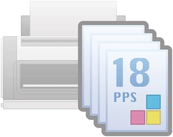 Icono de velocidad de impresión en color — Vector de stock