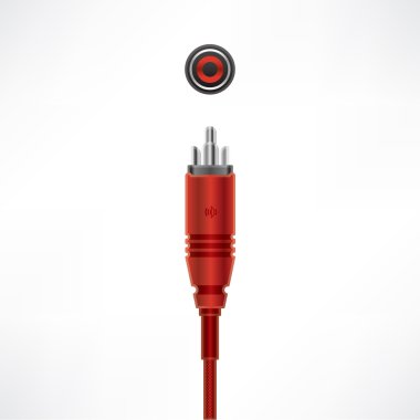RCA audio cable clipart