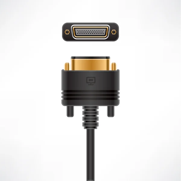 Küçük d-sub dd-50 kablo — Stok Vektör
