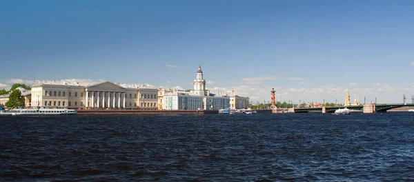 Panorama di San Pietroburgo Neva River Embankment Immagini Stock Royalty Free