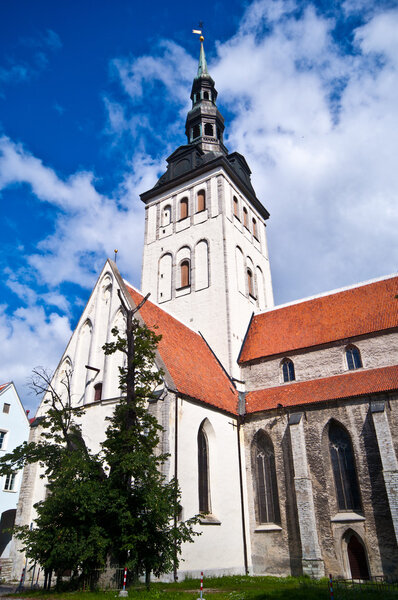 View of the St. Nicholas Church in Tallinn