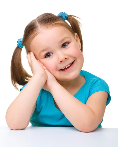 Portrait of a cute little girl — Stock Photo, Image