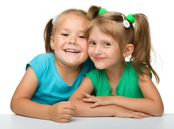Two little girls - best friends Stock Image