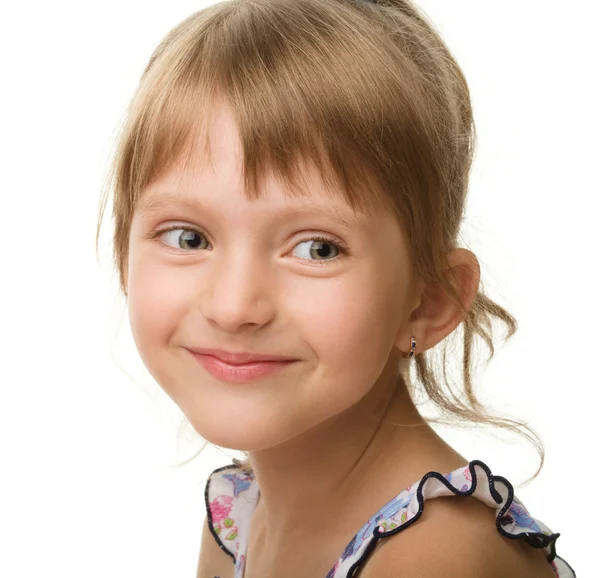 一个可爱小女孩的肖像 — 图库照片