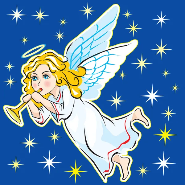 Άγγελος στον ουρανό — Διανυσματικό Αρχείο