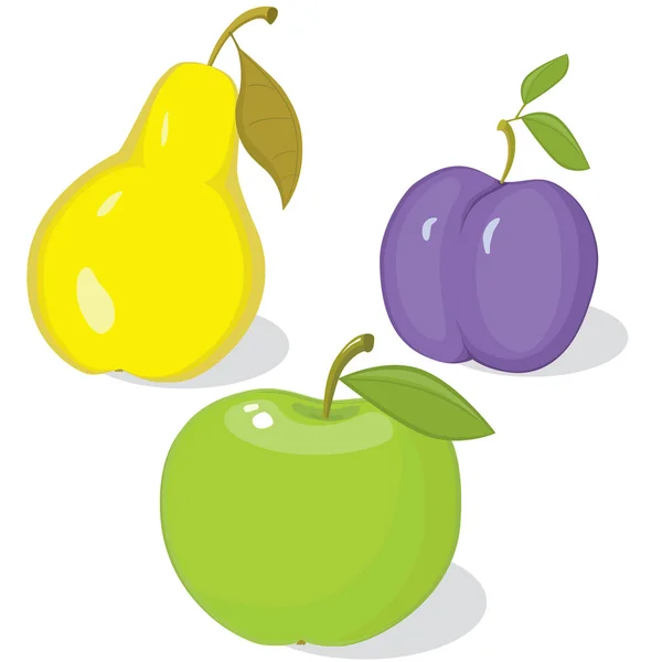 Collection automnale de fruits mûrs — Image vectorielle
