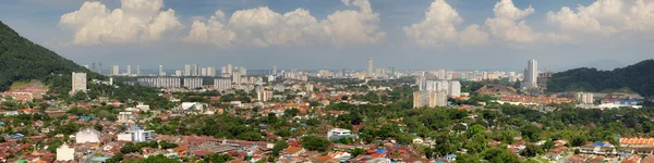 Luchtfoto naar georgetown city, Maleisië — Stockfoto