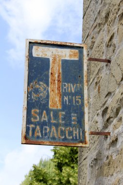 Old tobacco sign clipart