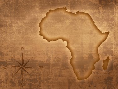 eski stil Afrika Haritası