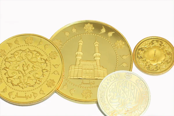 Dinar de ouro e dirham siver — Fotografia de Stock