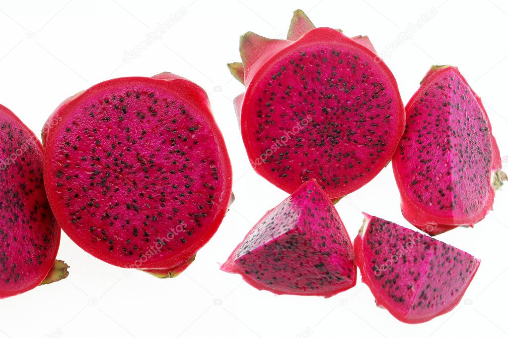 Slice of asia dragon fruit — Stock Photo © sydeen 6172080