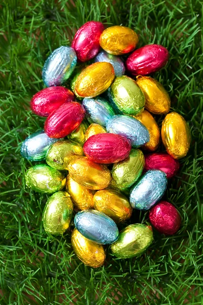 Chocolate Easter eggs — Stock Photo, Image
