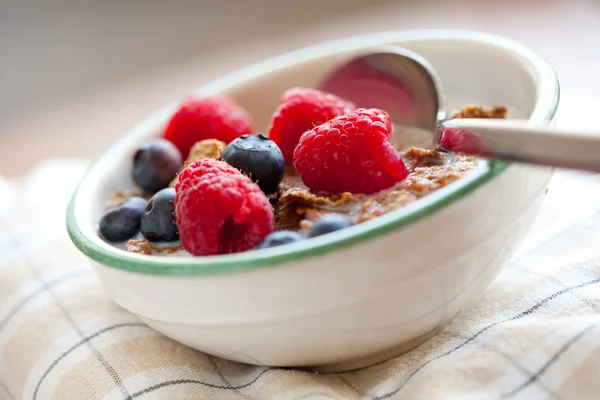 Breakfast cereal with berries — Stock Photo, Image