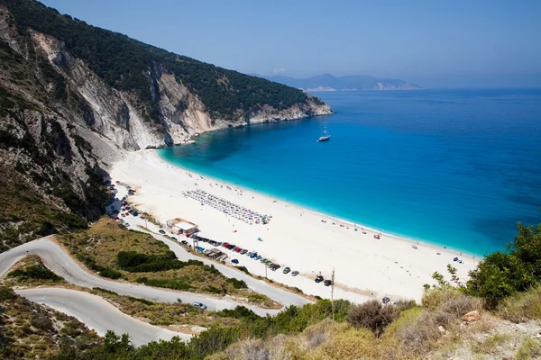 Pláž Myrtos, kefalonia — Stock fotografie