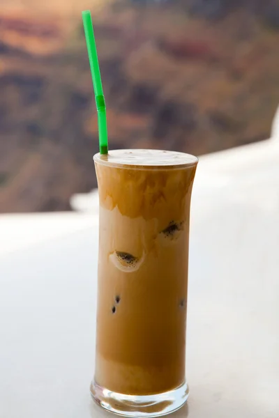 stock image Frappe on a cafe table