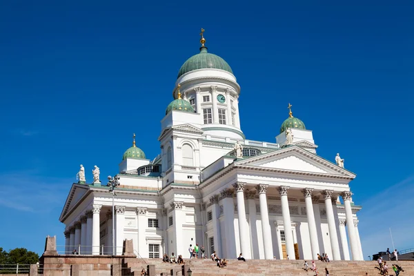 Tuomiokirkko 教会在赫尔辛基，芬兰 — 图库照片