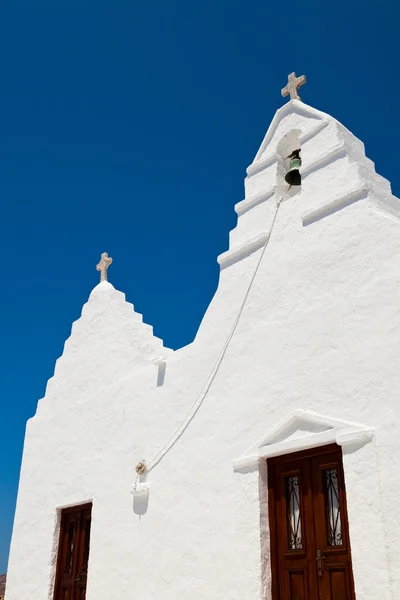 Kostel v mykonos, Řecko — Stock fotografie