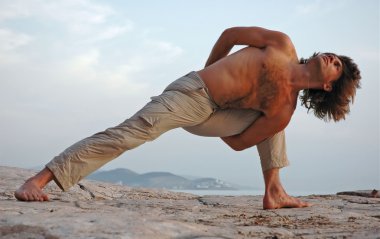 Yoga açık havada.