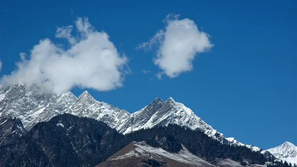 Picos de neve no Himalaia indiano — Fotografia de Stock