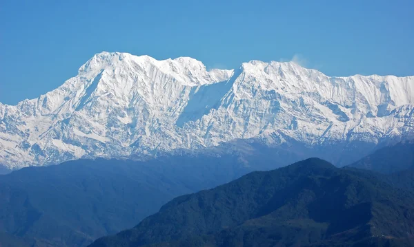Аннапурна - величественная гора в Гималаях Стоковое Изображение