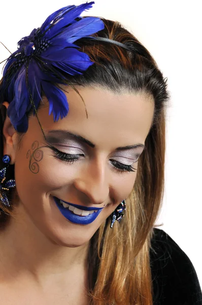 Krásná žena s perfektním make-upu — Stock fotografie