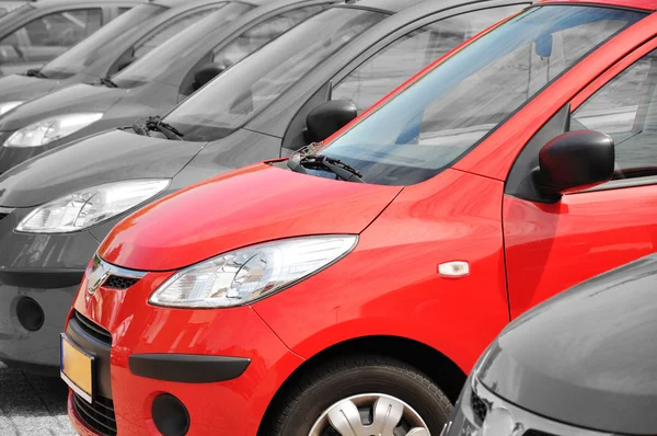 Stock image Red city cars