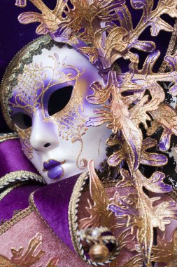 Purple decorative venetian mask clipart