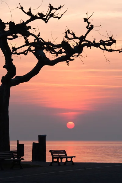 stock image Sunset at garda lake