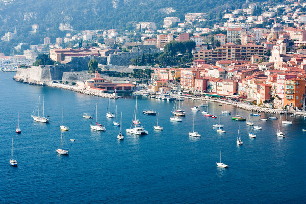 Yacht boats in french riviera