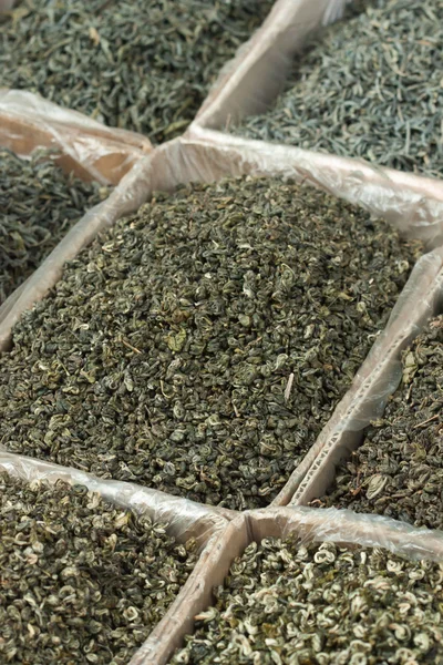 A zöld tea választék Stock Fotó