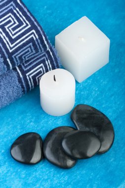 Blue spa setting clipart