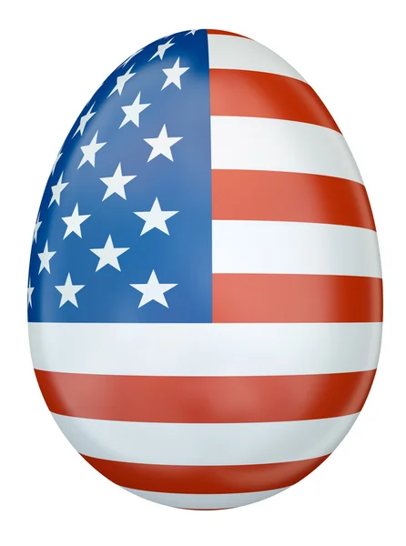 Nás vlajka velikonoční vajíčko — Stock fotografie