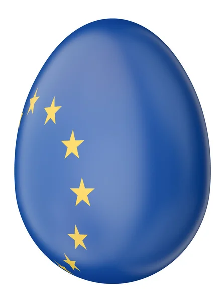 欧盟旗帜复活节彩蛋 — 图库照片