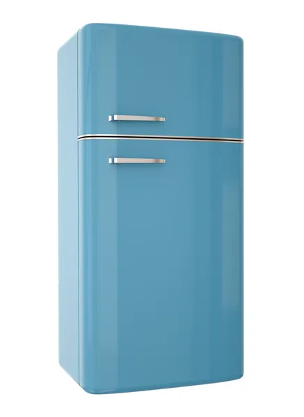 Blauwe koelkast — Stockfoto