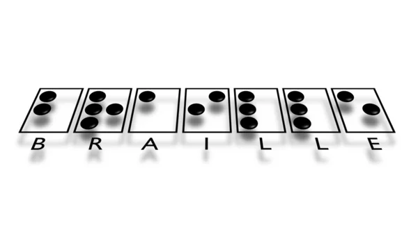 Testo in Braille — Foto Stock