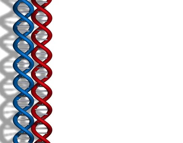 DNA röd blå — Stockfoto