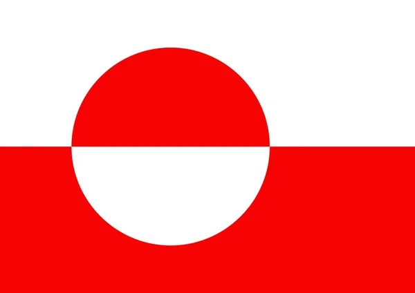 Bandeira da Gronelândia — Fotografia de Stock