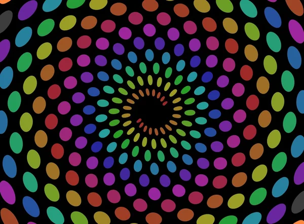 Polka rainbow swirl — Stock Photo, Image