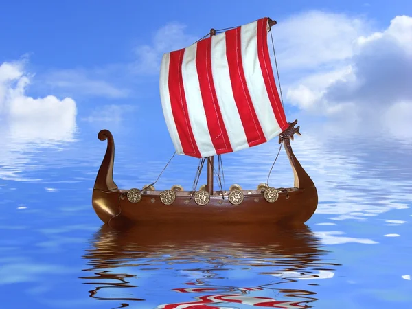 Vikingská loď — Stock fotografie