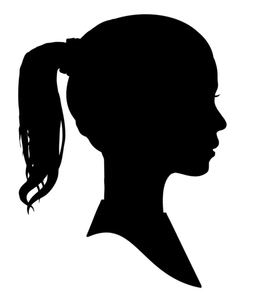 Lány profil Stock Kép