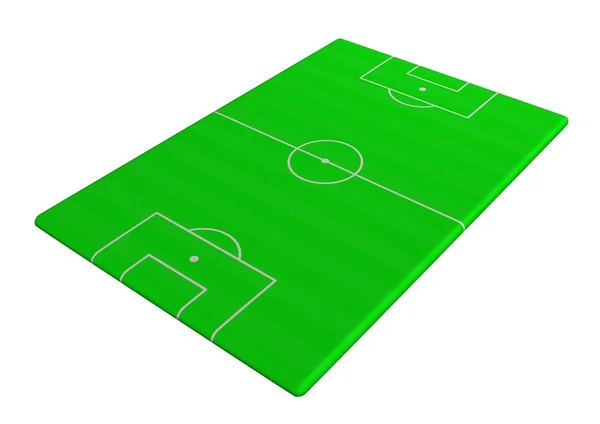 Campo de fútbol en ángulo — Stockfoto